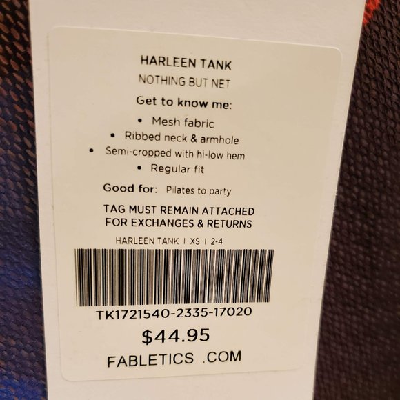 Fabletics Harleen Tank, XS, NWT - Picture 3 of 4